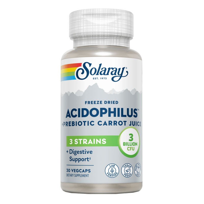 Acidophilus+ Zumo de zanahoria probiotico 30 vcaps Solaray