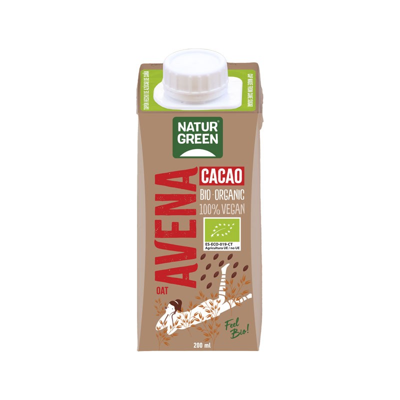 Bebida de avena con cacao y calcio bio 200ml Naturgreen