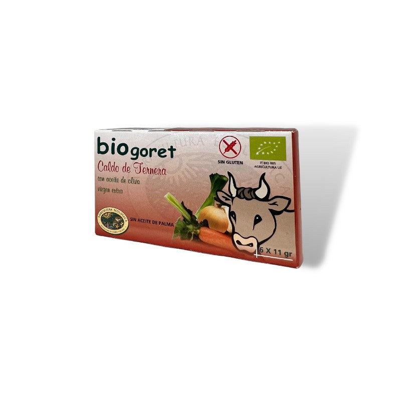 Caldo de ternera en cubitos bio 6x11g BioGoret