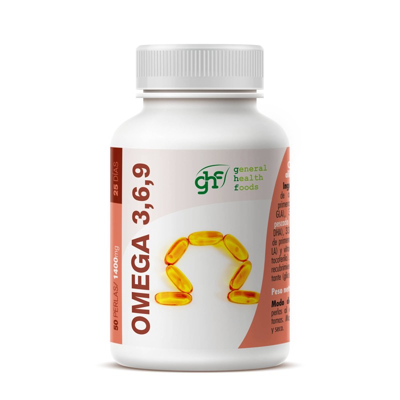 Omega 3, 6 y 9 1300 mg 50 perlas GHF