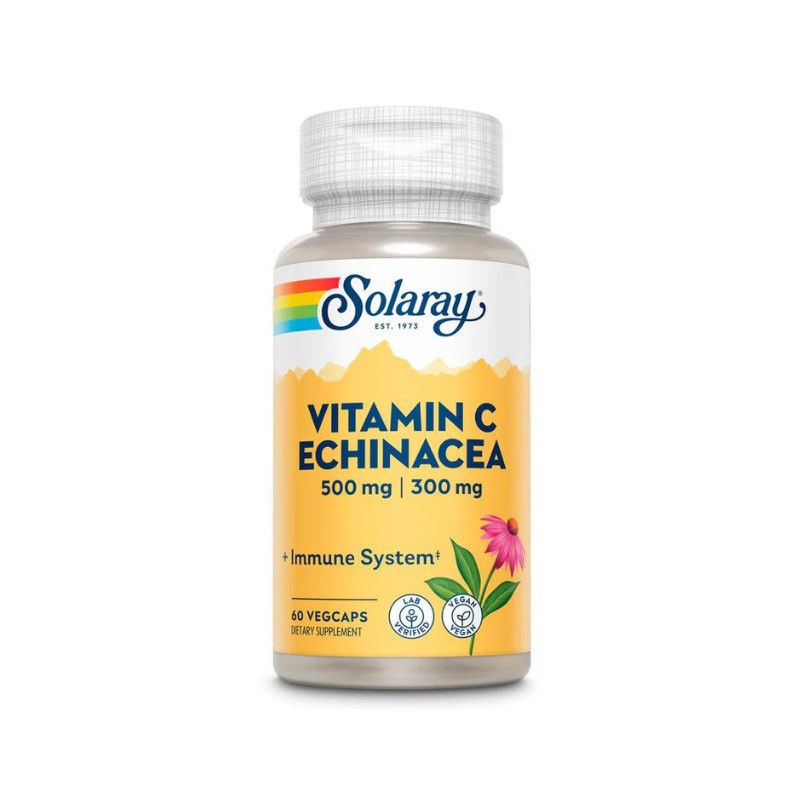 Vitamin C 500mg & Echinacea 300mg 60vcaps Solaray