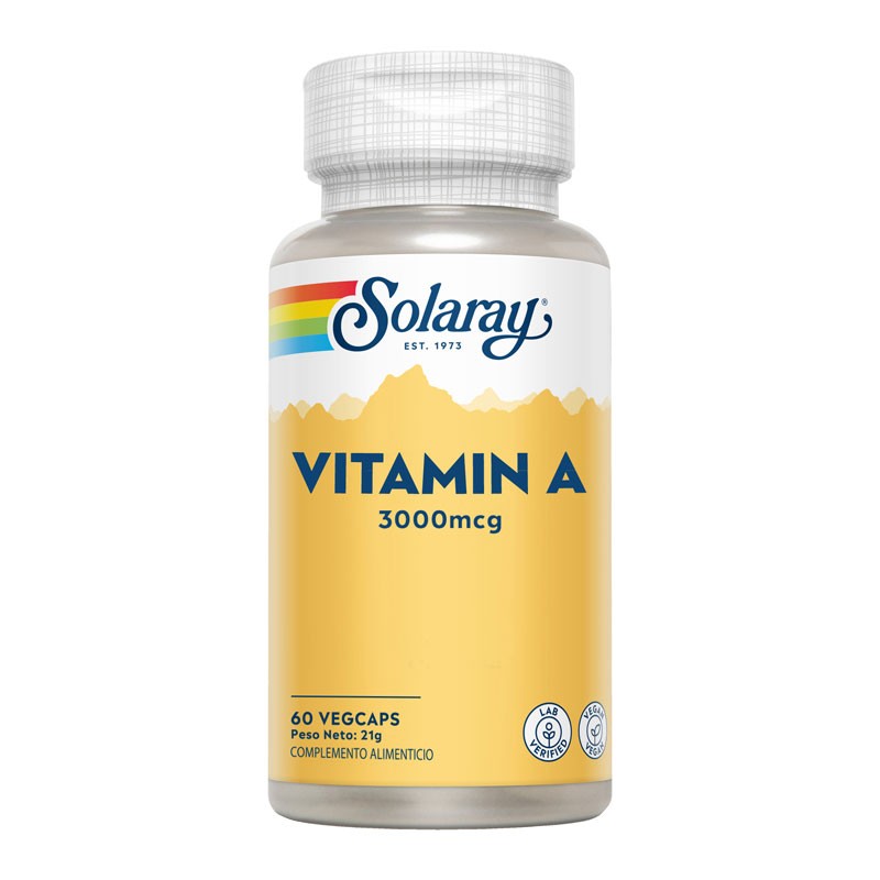 Vitamina A 3000mcg 60 vcaps Solaray