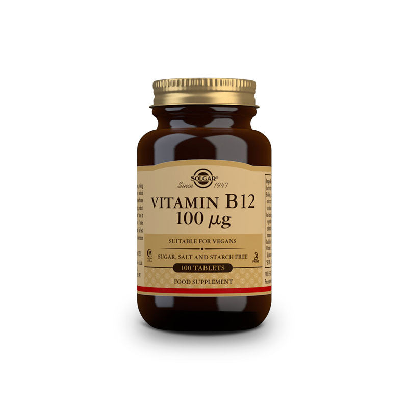Vitamina B12 100µg (Cianocobalamina) 100 comprimidos Solgar