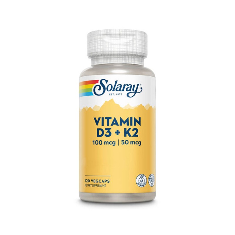 Vitamina D3 + K2 120vcaps Solaray