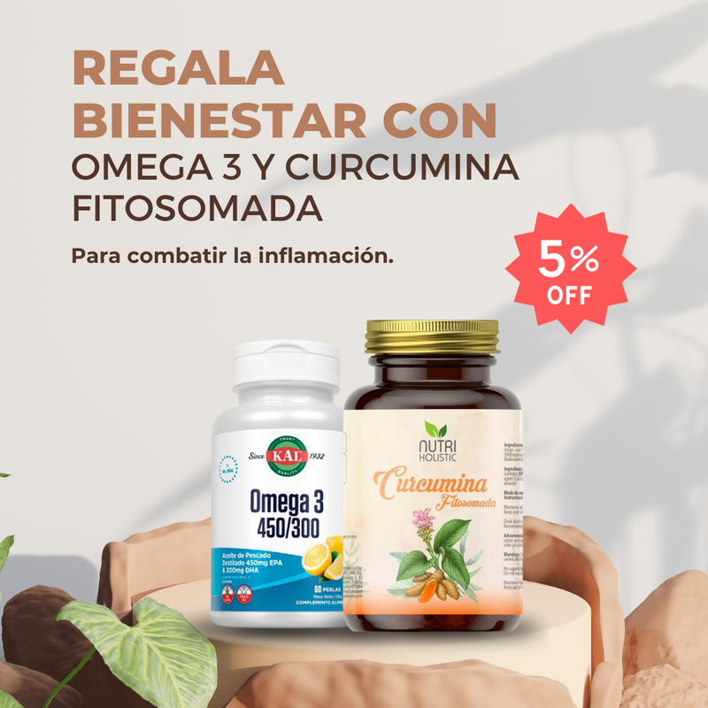 Regala bienestar con Omega 3 y Curcumina fitosomada, para combatir la inflamación.