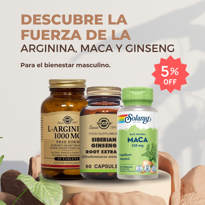 PACK SALUD SEXSUAL: Arginina, Maca y Ginseng, para el bienestar masculino.