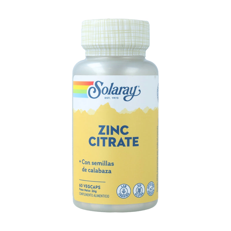 Zinc Citrate 50mg 60caps - SOLARAY