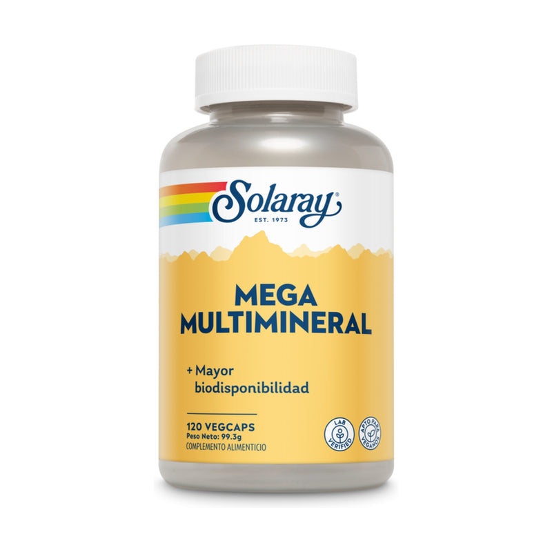 MEGA MULTI MINERAL 120 VegCaps - SOLARAY