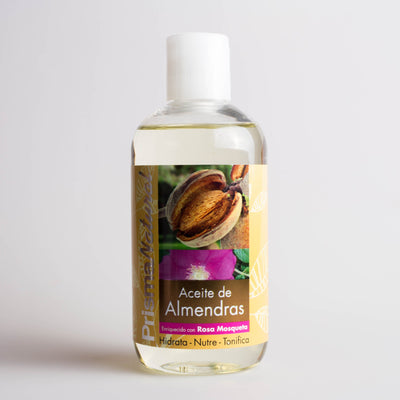 ACEITE DE ALMENDRAS DULCE + ROSA MOSQUETA 250ML - PRISMA NATURAL - masquedietasonline.com 