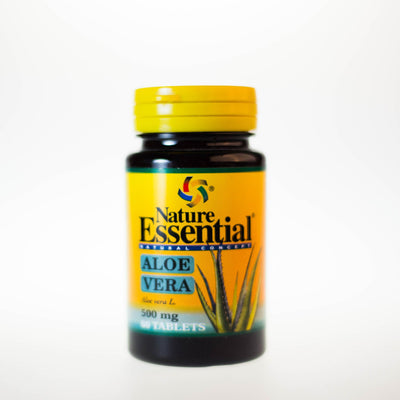 ALOE VERA NATURE, 500 MG 60 TABLETAS - ESSENTIAL - masquedietasonline.com 