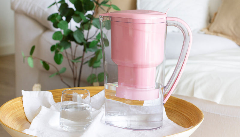 Jarra para alkalinizar e ionizar el agua  - Alkanatur Drops ROSA