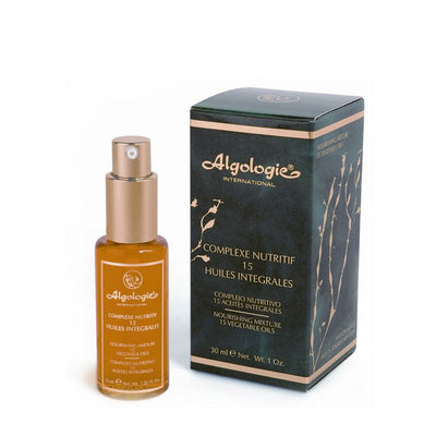 COMPLEJO NUTRITIVO CUIDADO FACIAL 15 ACEITES INTEGRALES 30ML - ALGOLOGIE - masquedietasonline.com 