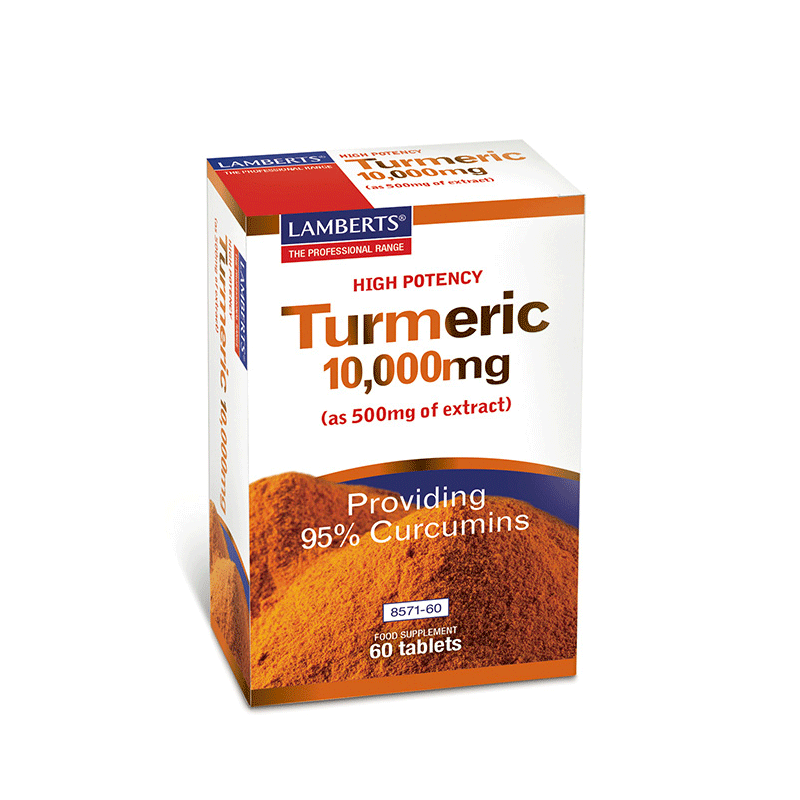 TURMERIC, CÚRCUMA 10.000mg. (95% DE CÚRCUMINA) 60 TAB - LAMBERTS - masquedietasonline.com 