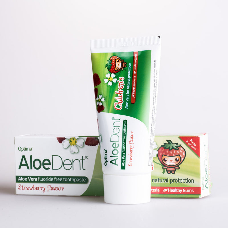PASTA DE DIENTES ALOE DENT NIÑOS SABOR FRESA 50 ML - masquedietasonline.com 