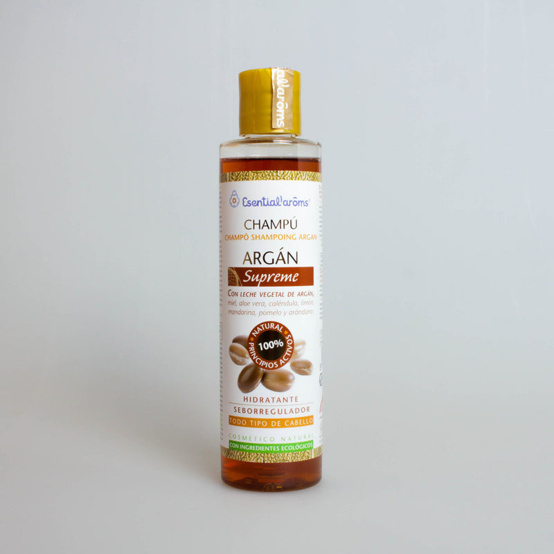 CHAMPÚ ARGÁN SUPREME 200ML - ESENTIAL AROMS - masquedietasonline.com 
