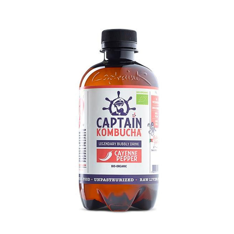 KOMBUCHA PIMIENTA DE CAYENA BIO, 400 ml -  CAPTAIN KOMBUCHA