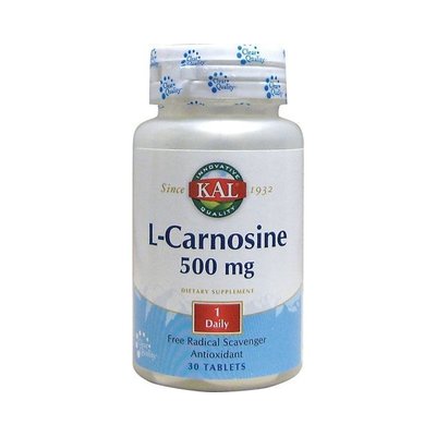 L-CARNOSINA 30 TAB, 500 MG - KAL SOLARAY - masquedietasonline.com 