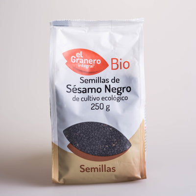SEMILLAS DE SÉSAMO NEGRO BIO, 250G BIO - EL GRANERO - masquedietasonline.com 