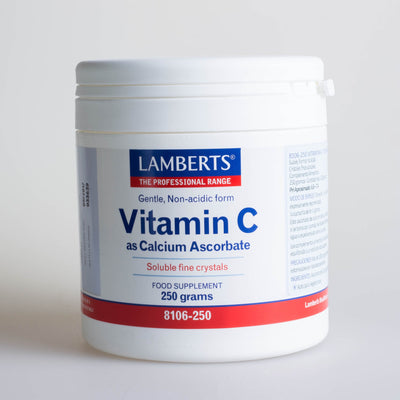 VITAMINA C COMO ASCORBATO DE CALCIO, 250G - LAMBERTS - masquedietasonline.com 