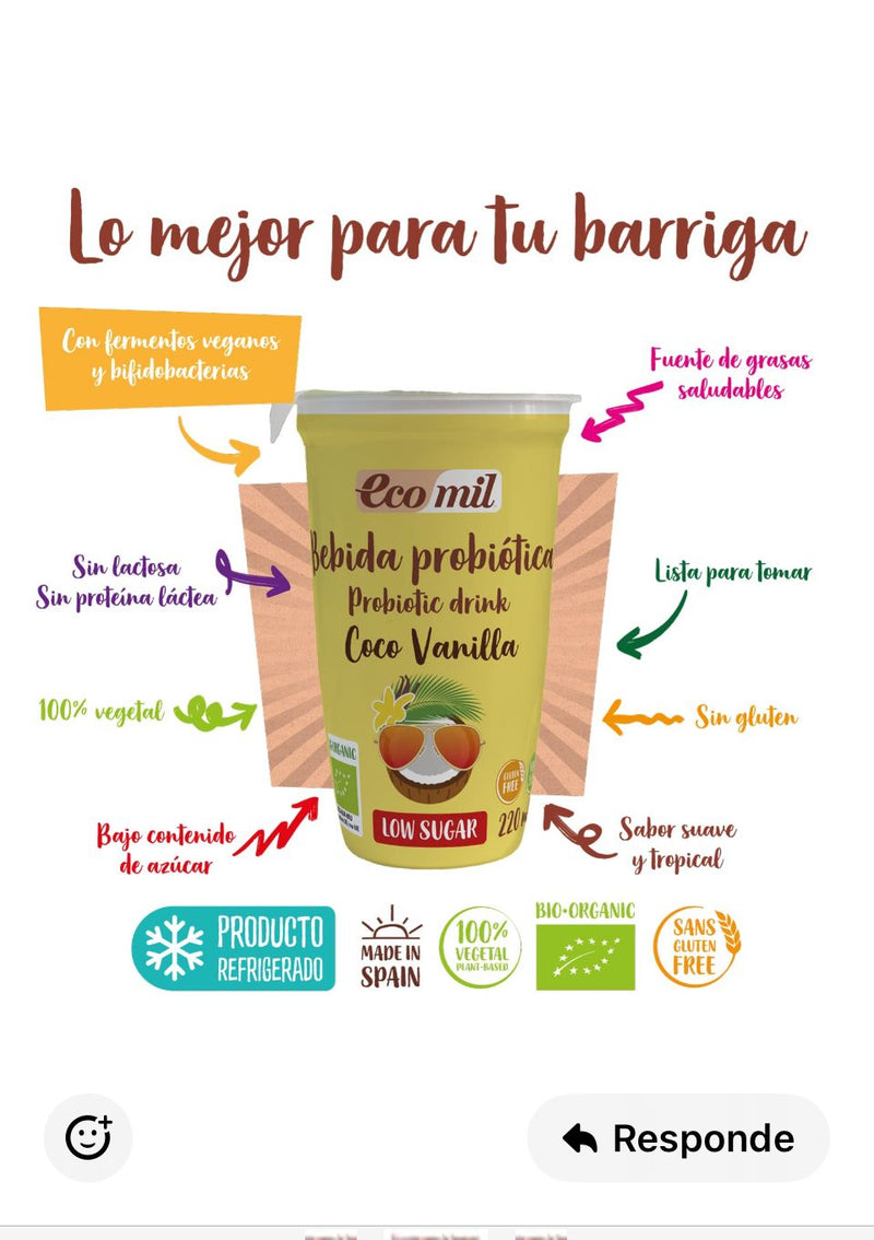Bebida probiótica COCO-VAINILLA -ECOMIL