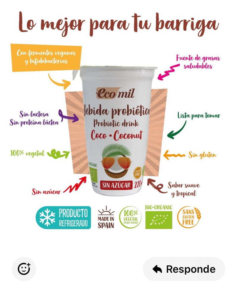Yogur Bebida probiótica COCO - ECOMIL