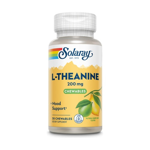 L-THEANINA 200mg - 30 COMPRIMIDOS MASTICABLES - SOLARAY