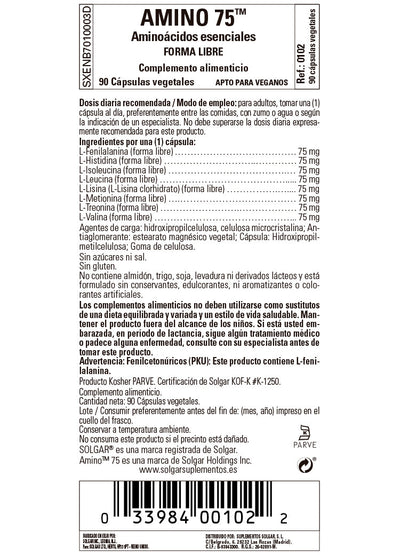Amino 75 - 90 Cápsulas vegetales
