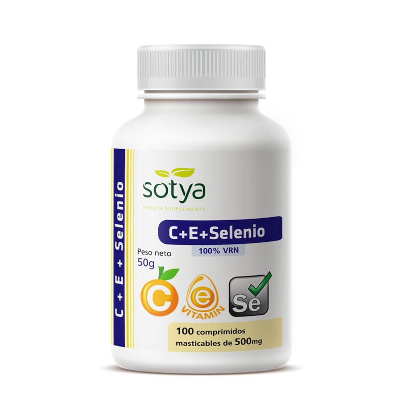 Antioxidante vitamina C,E + selenio 500mg 100 comprimidos Sotya