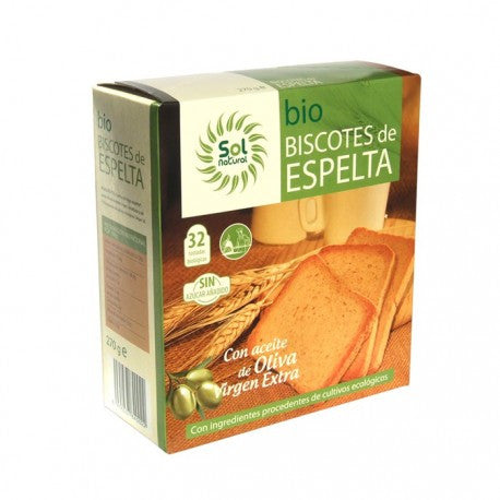 Biscotes de espelta en caja bio 270g Sol Natural