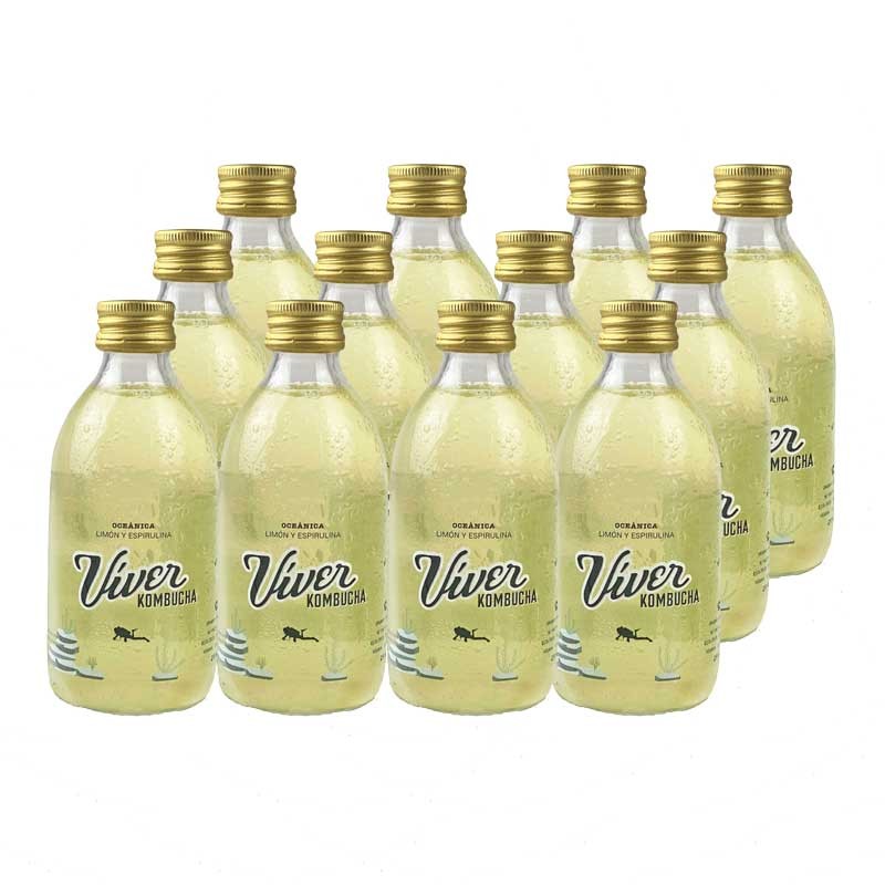 Caja Kombucha Oceanica Espirulina y Limon Bio 12x250ml Viver