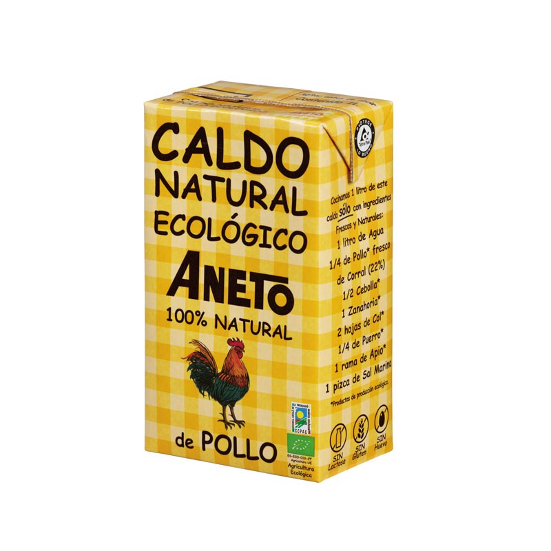 Caldo natural de Pollo Bio 1L Aneto