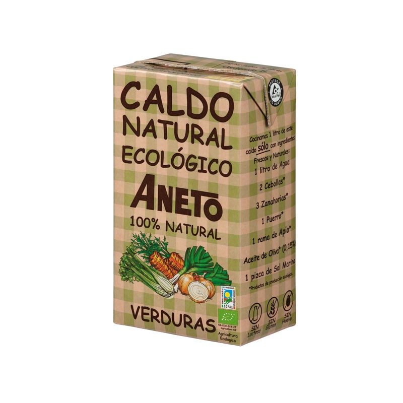 Caldo natural de Verduras Bio 1L Aneto