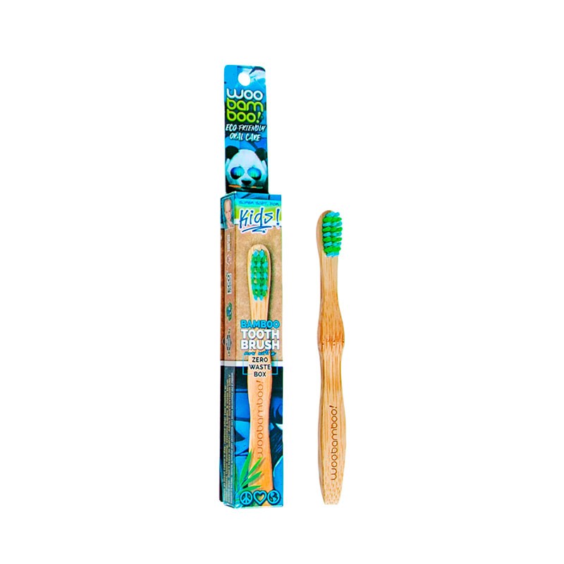 Cepillo de Dientes Bambu Niños (Suave) Zero Waste Woobamboo
