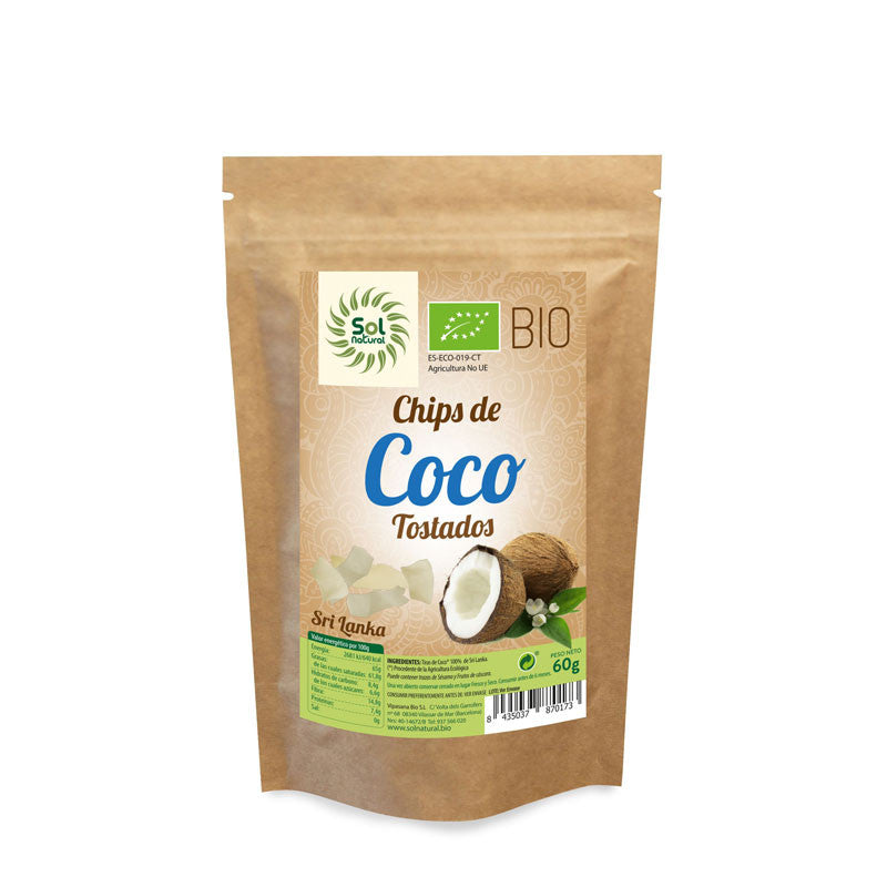 Chips de coco tostados bio 60g Sol natural