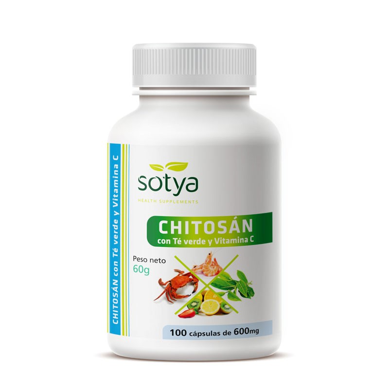 Chitosan+Te verde+VitaminaC 600mg 100 capsulas Sotya