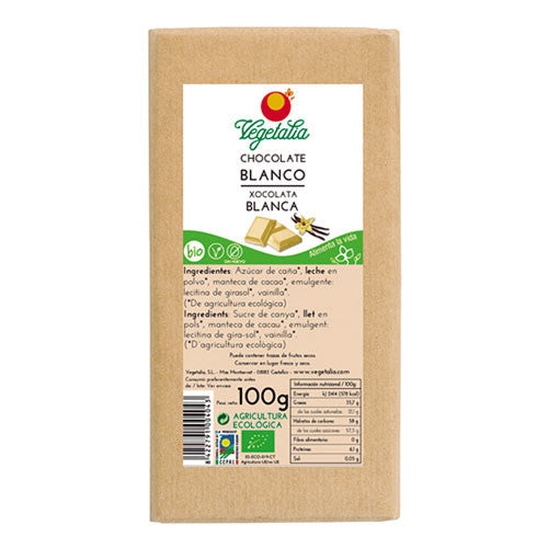 Chocolate blanco bio 100 g Vegetalia