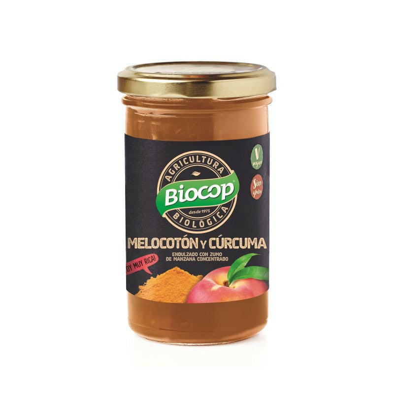 Compota de melocoton cúrcuma bio 280 g Biocop
