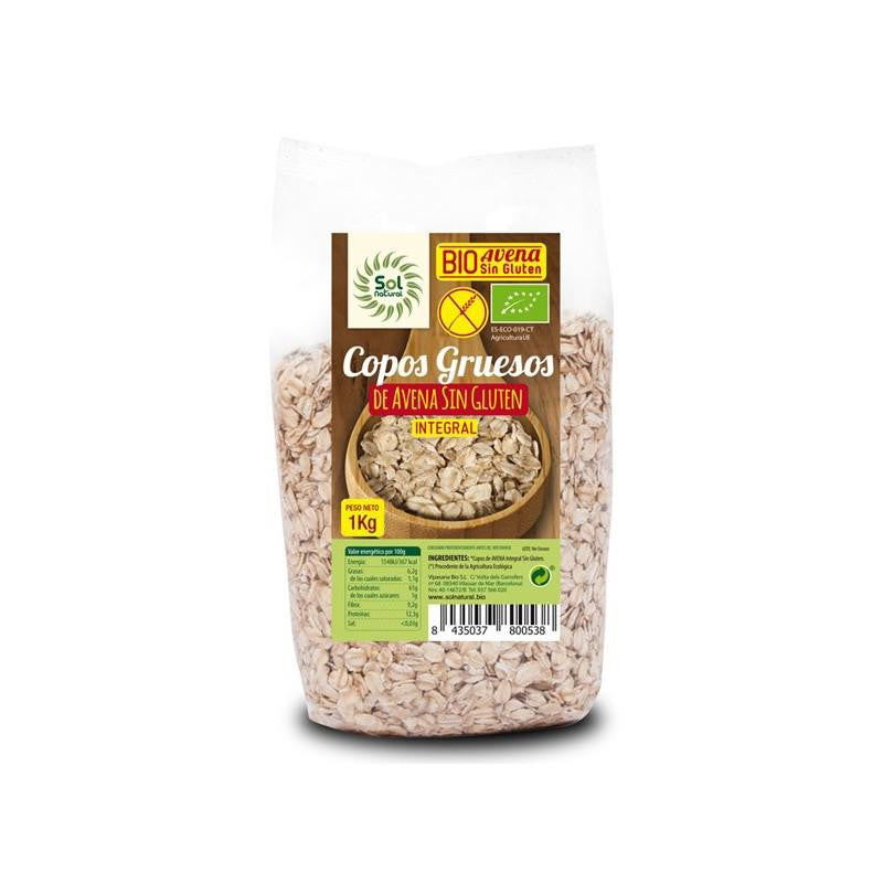Copos de avena gruesos sin gluten bio 1 kg Sol Natural
