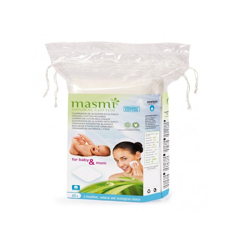 Cuadrados de algodon bio 60ud Masmi