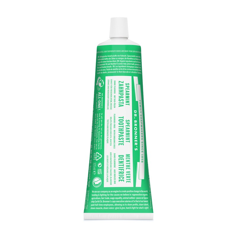 Dentifrico de Hierbabuena 140g Dr.Bronner&
