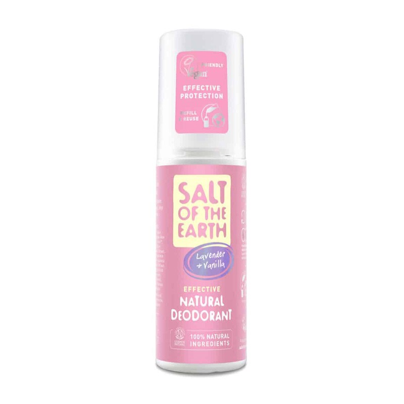 Desodorante spray lavanda y vainilla 100ml Salt of the earth