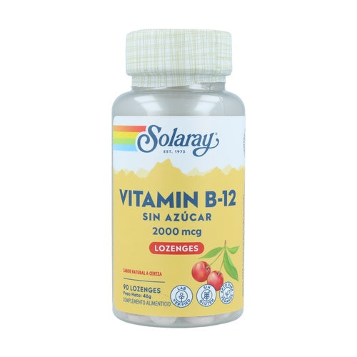 Vitamin B-12 2000mcg / Sin Azúcar / 90comp - SOLARAY