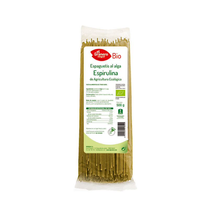 ESPEGUETIS AL ALGA ESPIRULINA - EL GRANERO - masquedietasonline.com 