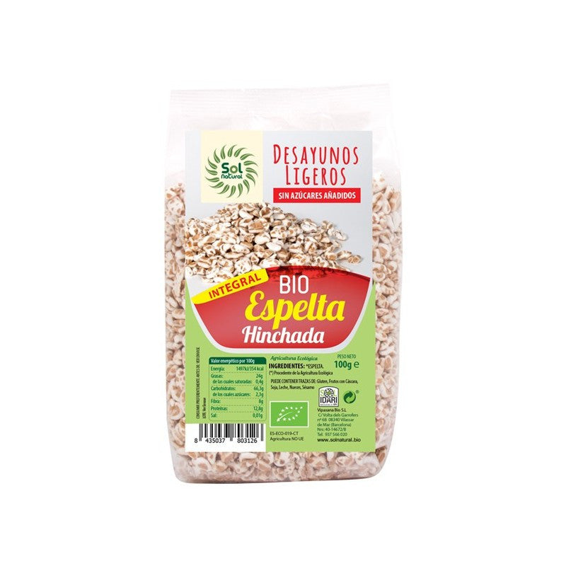 Espelta hinchada integral bio 100 g Sol Natural