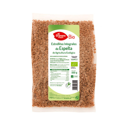 ESTRELLITAS DE ESPELTA INTEGRAL BIO, 500G - EL GRANERO INTEGRAL - masquedietasonline.com 