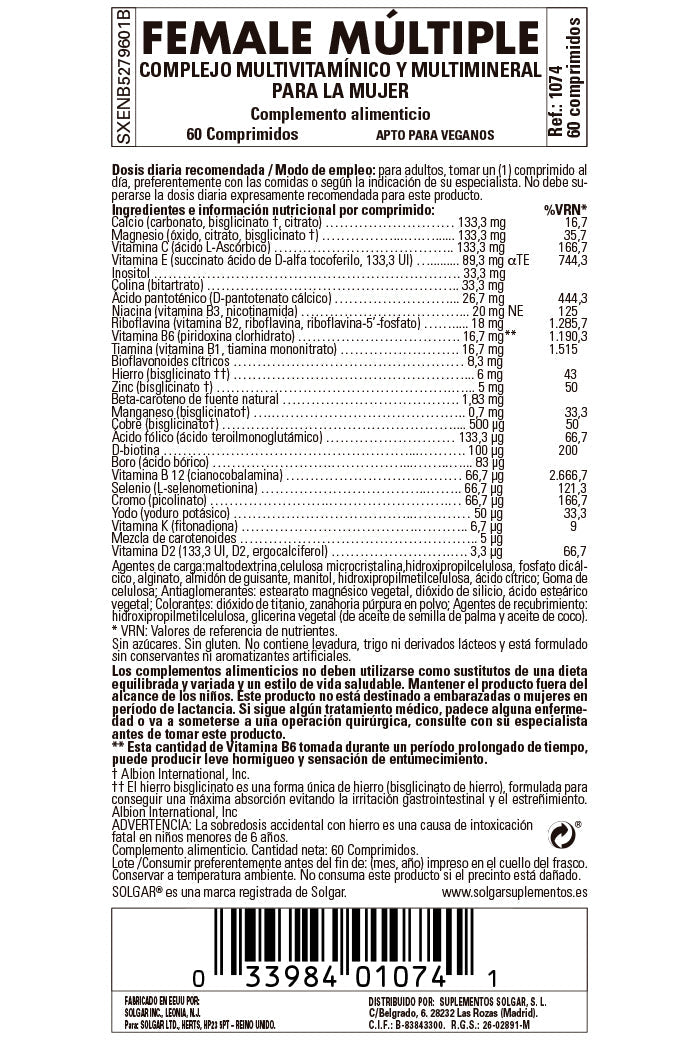 Female Múltiple BIENESTAR DE LA MUJER