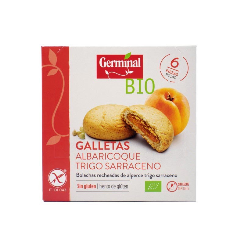 Galletas sin gluten de trigo sarraceno con albaricoque bio 200g Germinal