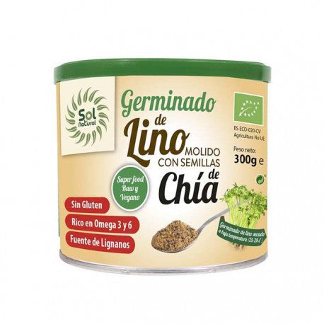Germinado de lino molido con chia bio 300g Sol Natural