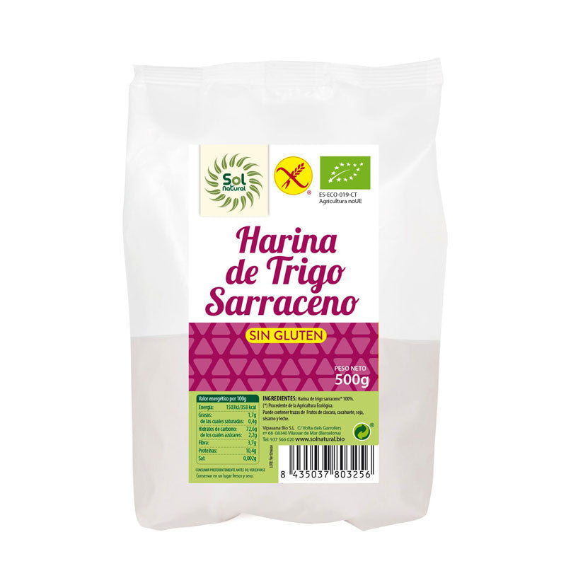 Harina de trigo sarraceno sin gluten bio 500g Sol Natural