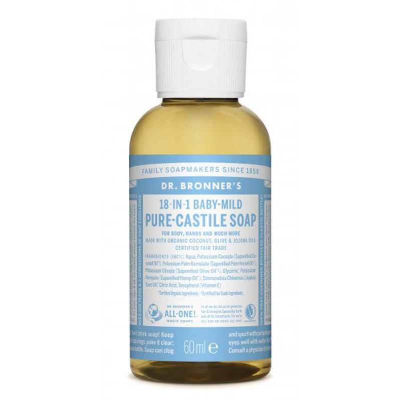 Jabon liquido Bebes neutro 60 ml Dr. Bronner&